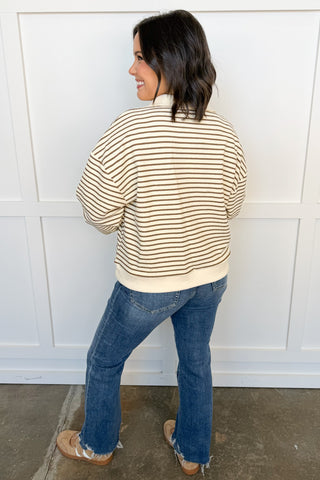 Easy Morning Mocha Stripe Pullover