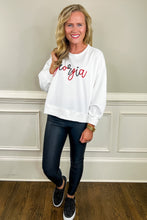 Load image into Gallery viewer, The Millie Ivory Georgia Tinsel Sweatshirt