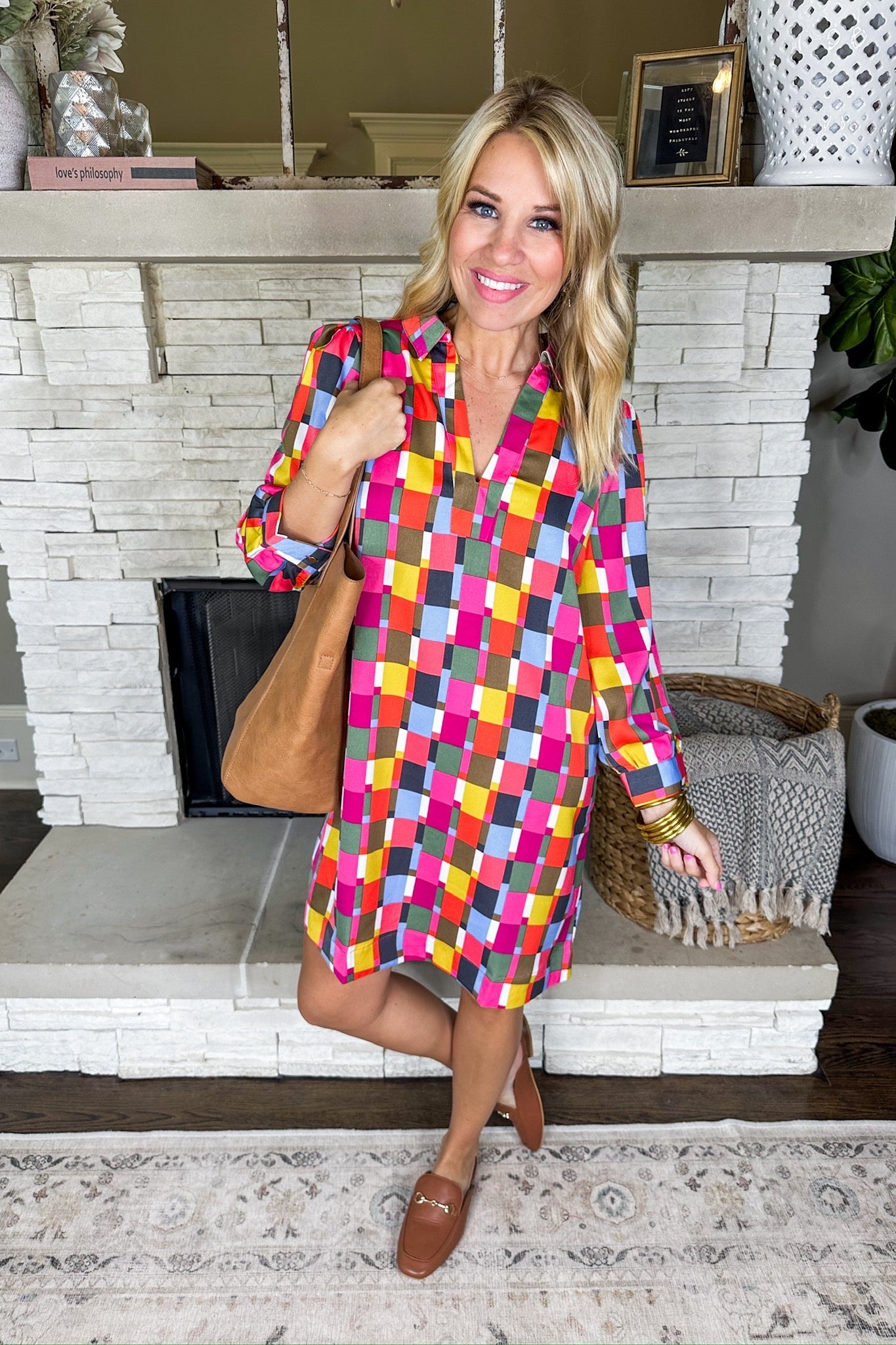 The Charlee Check Me Out Multi Color Dress by Michelle McDowell