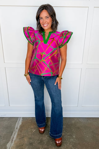 Girls Night Out Magenta Top