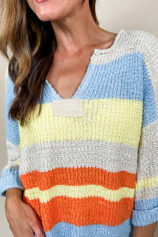 Periwinkle 3/4 Length Sleeve Sweater