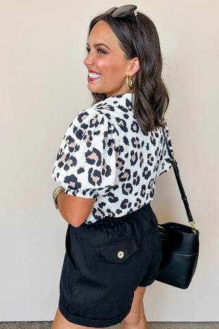 Wild & Bright Leopard Print Blouse