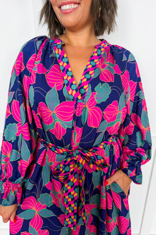 The Indigo Garden Midi Dress