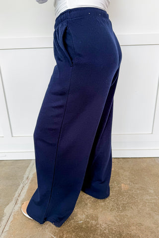 Weekend Reset Drawstring Waist Pants in Navy