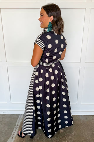 The Monroe Mixed Print Maxi Dress