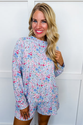 The Annie Pajama Short Set in Granada Glen Pink by Mary Square