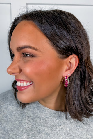 The Camryn Earrings in Hot Pink by Michelle McDowell