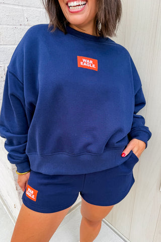 Auburn Navy & Orange Becca Short Set
