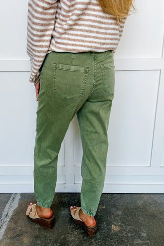 The Casual Crush Olive Joggers