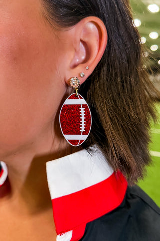Acrylic Football Drop Earrings