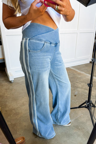 The Parker Side Stripe Pull On Jeans