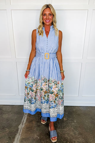 Sunday in Savannah Belted Midi Dress