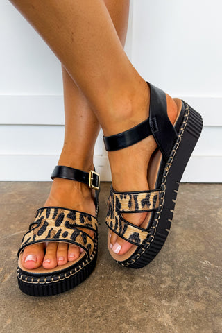 The Jacklyn Platform Sandal in Leopard by Mia