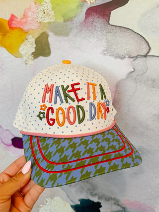 Poppy & Pine Make It A Good Day Dot Trucker Hat