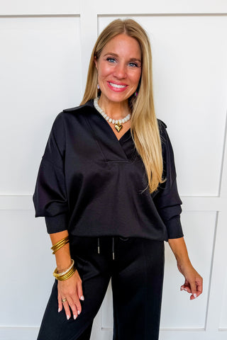 Weekend Retreat Luxe Pant Set in Black