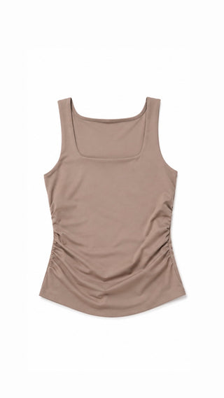 The Catherine Tank In Dark Taupe