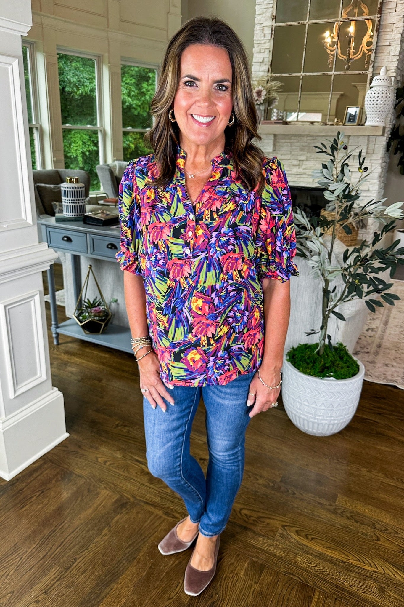 The Marlowe Wanderlust Multi Top by Michelle McDowell