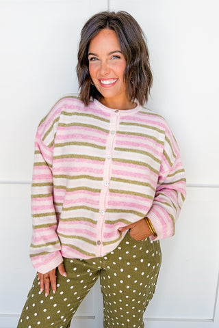 Pinky Promise Stripe Cardigan
