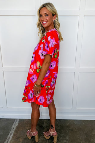 The Zinnia Scallop Trim Button Down Dress