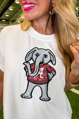 The Emily Top in Bama With Large Mascot by Mary Square