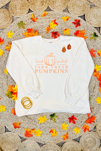 Farm Fresh Pumpkins Pocket Sweatshirt