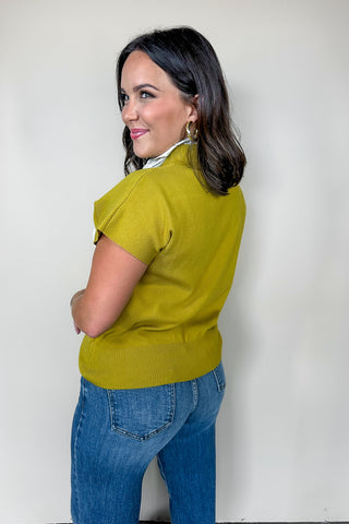 The Base Layer Mock Sweater In Mustard