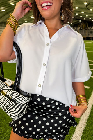Spot On Ruffle Skort in Black