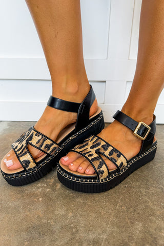 The Jacklyn Platform Sandal in Leopard by Mia