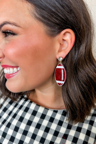 Acrylic Football Drop Earrings
