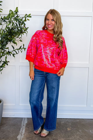 Spot On Sequin Knit Top