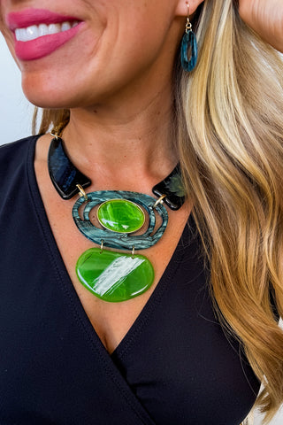 Emerald Isle Statement Necklace & Earring Set