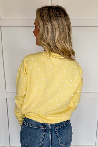 The Everyday Dot Sweatshirt in Butter Yellow