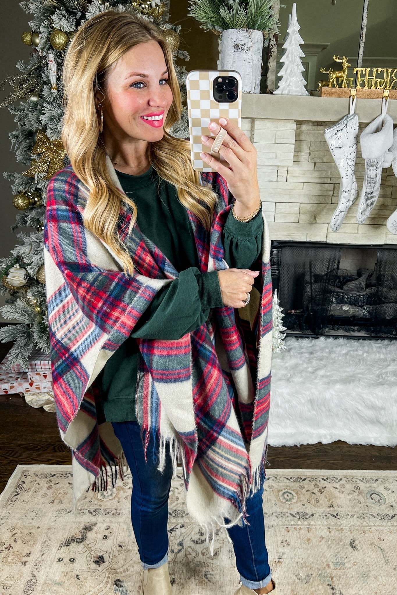 The Jenny Plaid One-Size-Fits-All Poncho