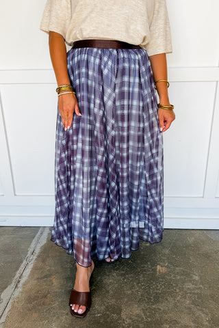 In My Plaid Era Midi Skirt