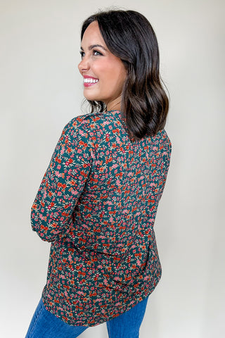 Dear Scarlett Liz Luxe Top in Hunter Green