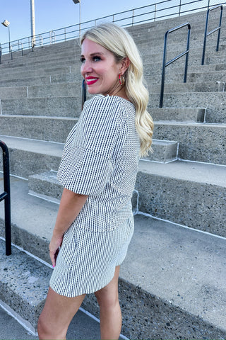 The Camden Matching Set in Navy and White