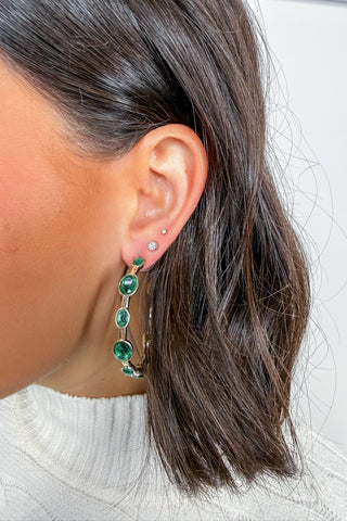 The Allie Earrings in Emerald by Michelle McDowell