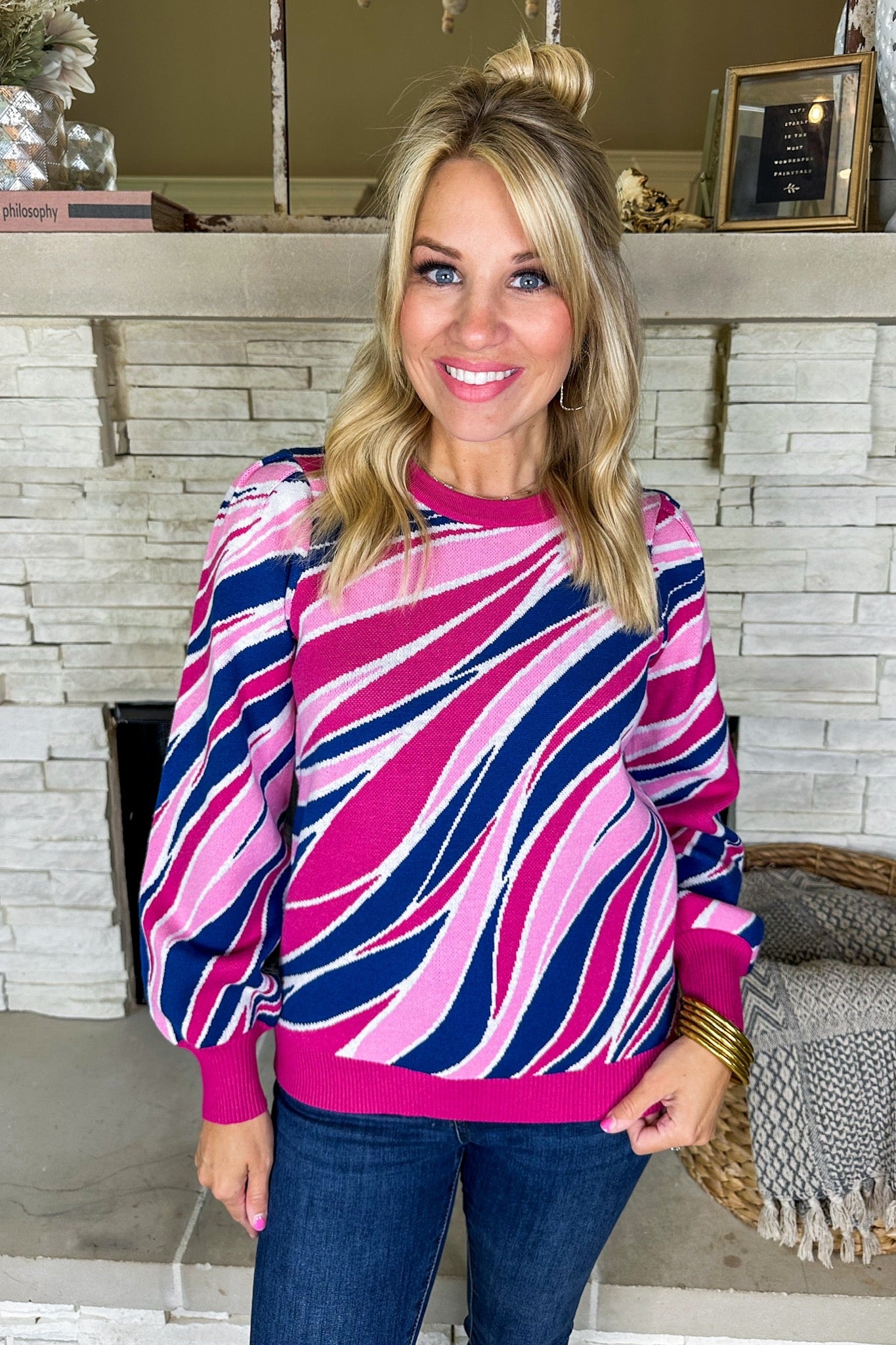 The Hallie Pink Sahara Winds Sweater by Michelle McDowell