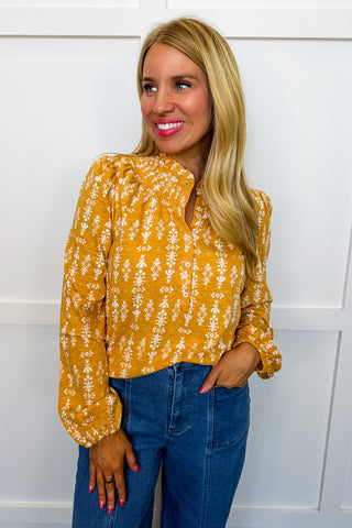 The Dawn Moment Top in Honey by Mary Square