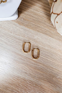 Worn Metal Hoop Earring
