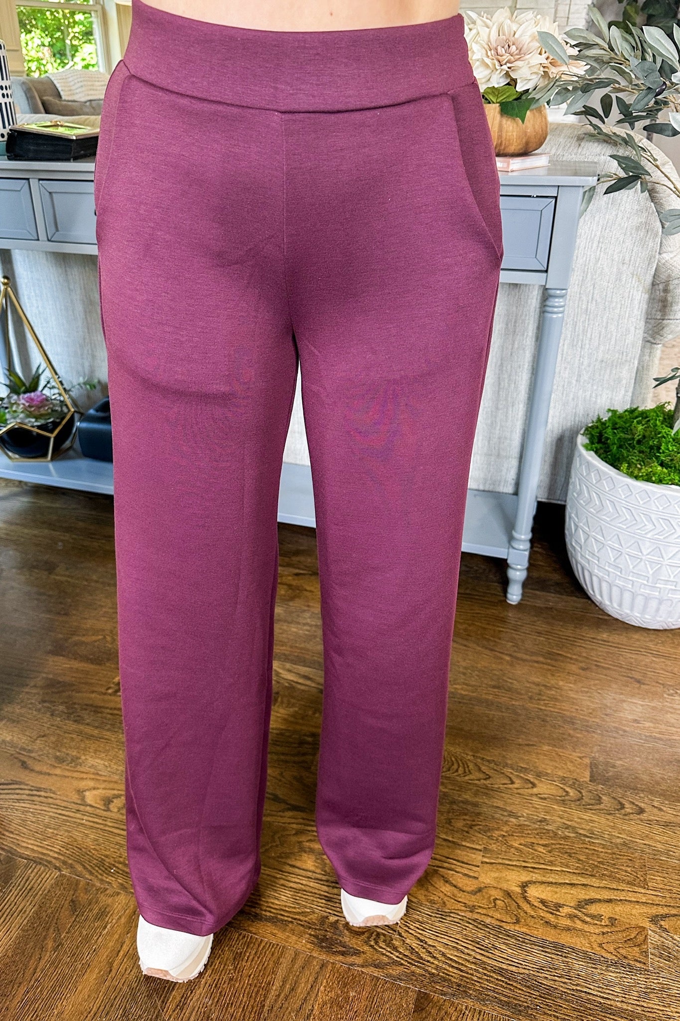 The Malibu Buttery Soft Pants in Wine