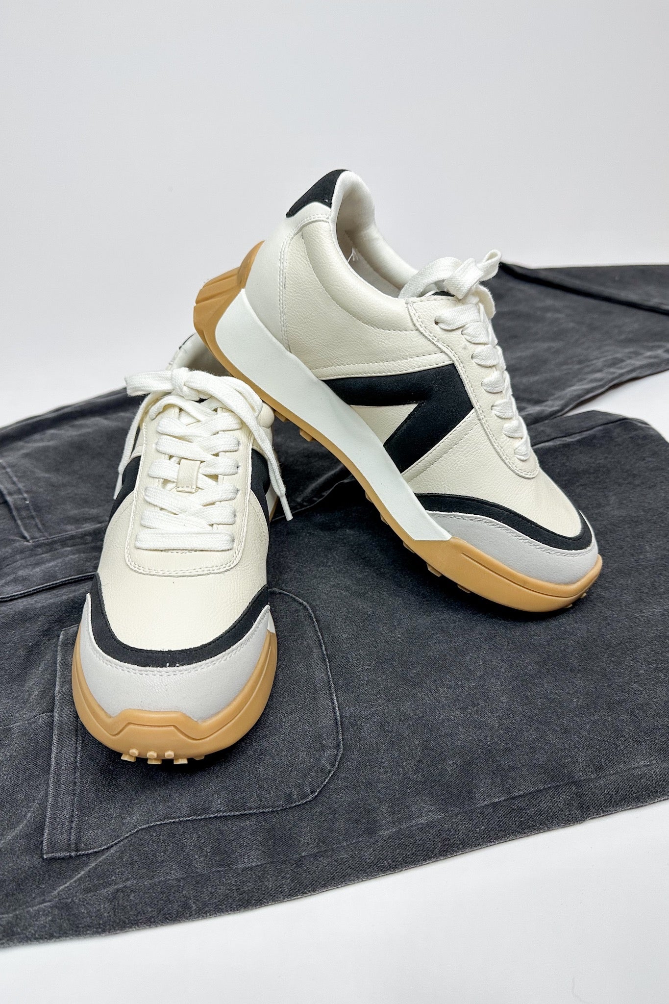 Designer Dupe Leather Neutral Mia Sneakers