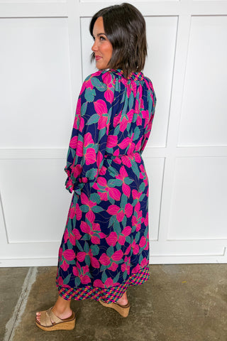 The Indigo Garden Midi Dress