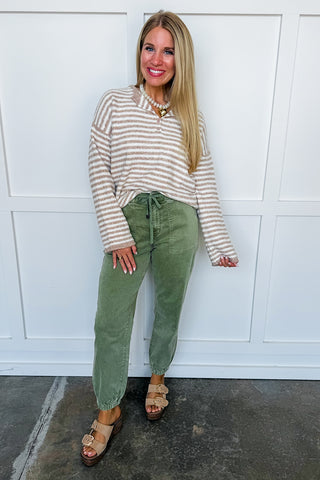 The Casual Crush Olive Joggers