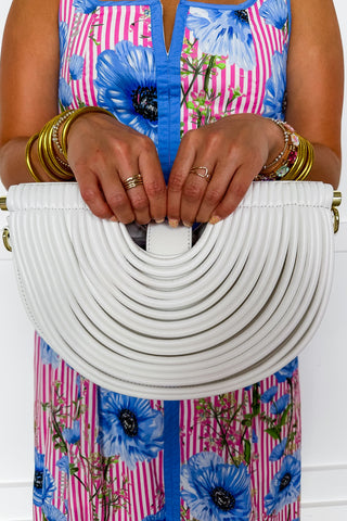 Resort Ready Raffia Clutch in Ivory