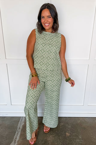 Mosaic Bloom Pant Set