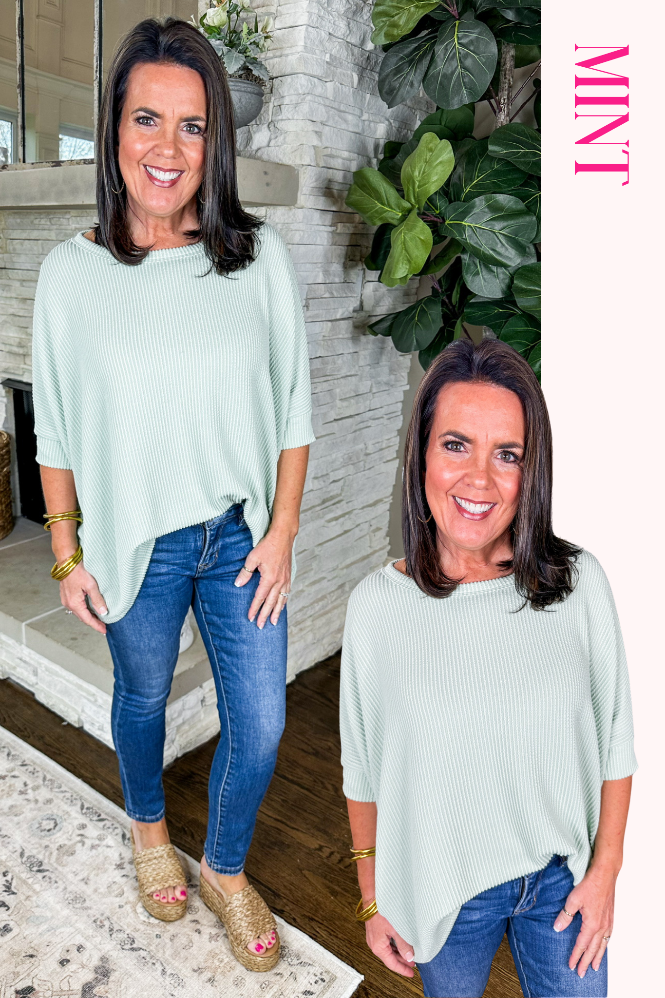 The April Ribbed Essential Poncho Top