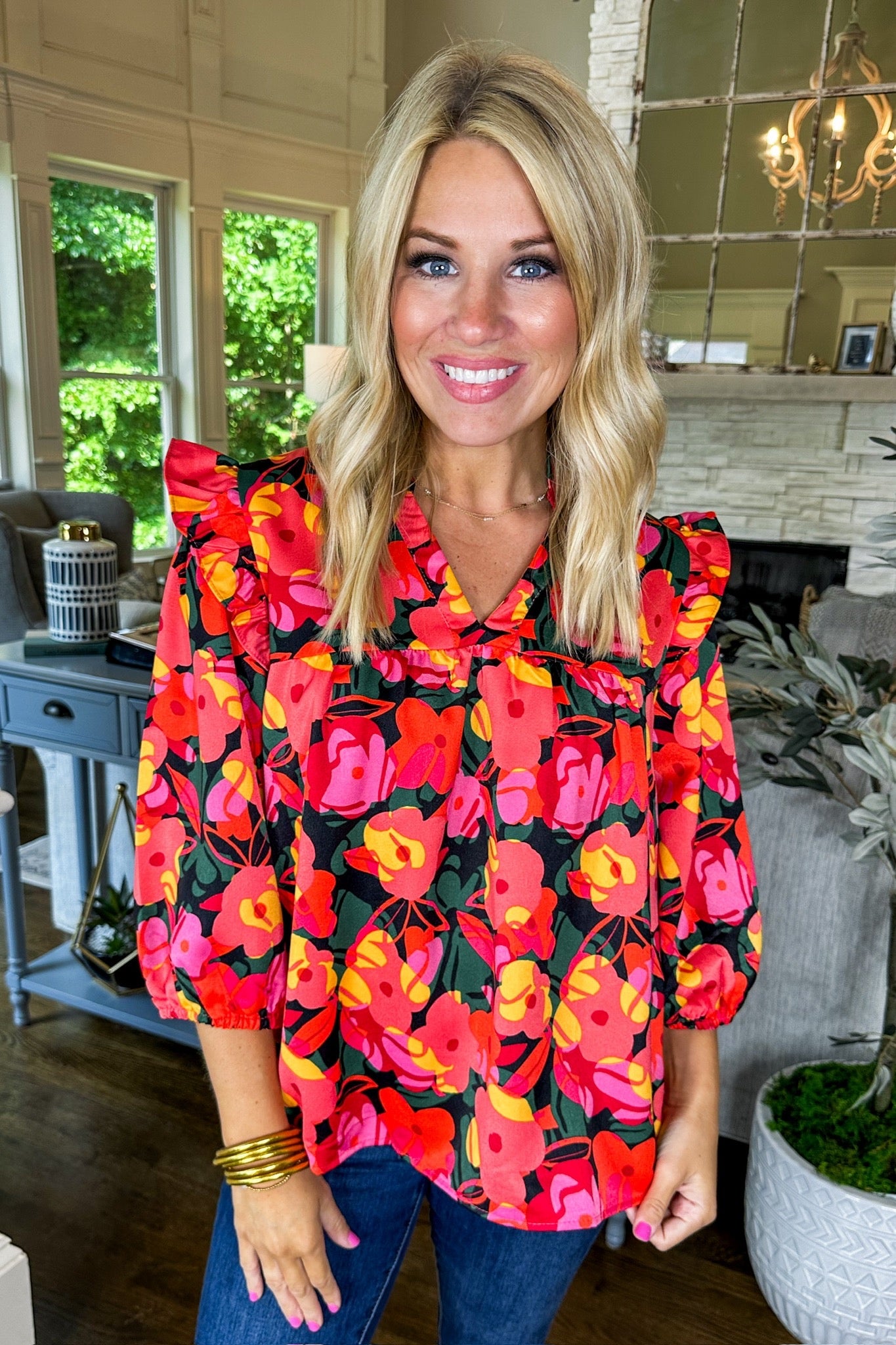 The Parker Top in Make Me Blush Pink by Michelle McDowell