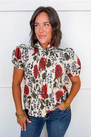 The Garden Society Floral Top