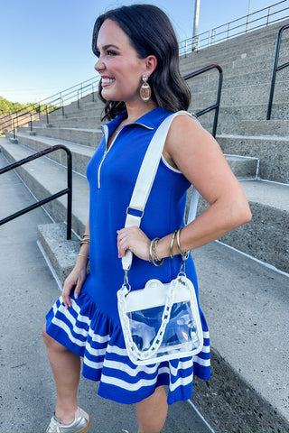 Clear Game Day Crossbody Bag in White